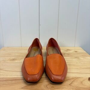 Enzo Angiolini 3 Shades of Orange Leather Liberty Flats
